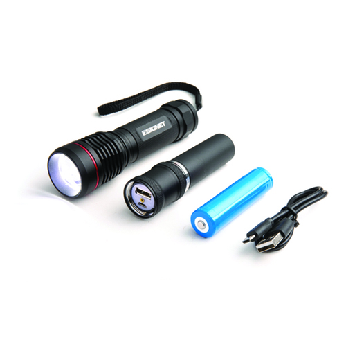 פנס אלומיניום טעינת 400/700USB Cלומן+מגנט SIGNET