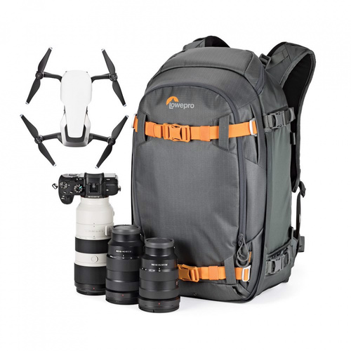 תיק גב אפור למצלמה Lowepro Whistler BP 350 AW II