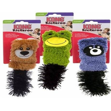 קונג Kong קיקרו משחק לחתול עם קטניפ וזנב פרוותי KicKeroo יחידה אחת