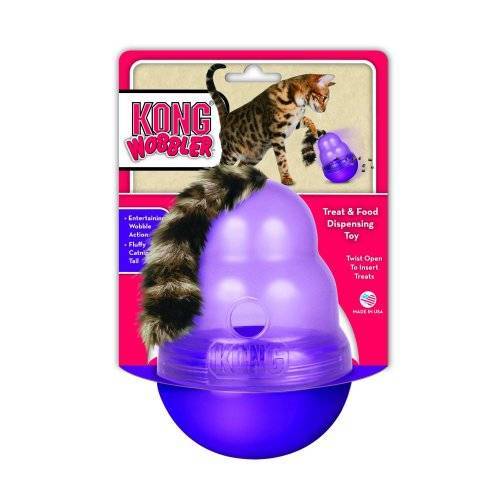 קונג Kong צעצוע לחתול וובלר נחום תקום עם מחבוא חטיפים ונוצה