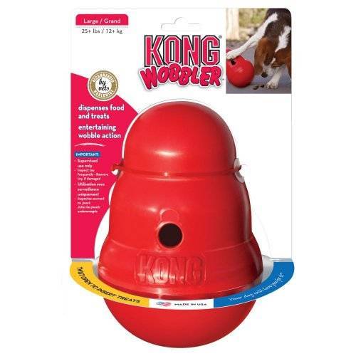 קונג Kong צעצוע לכלב וובלר נחום תקום עם מחבוא חטיפים אדום גדול