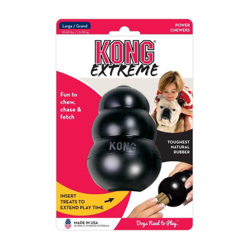 קונג Kong צעצוע לכלב אקסטרים נחום תקום עם מחבוא חטיפים שחור גדול L