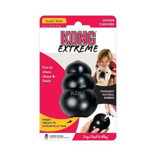 קונג Kong צעצוע לכלב אקסטרים נחום תקום עם מחבוא חטיפים שחור קטן S