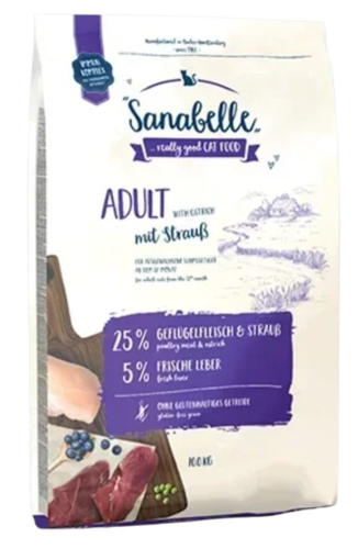 Sanabelle סנאבל מזון יבש לחתול בוגר על בסיס יען 2 ק