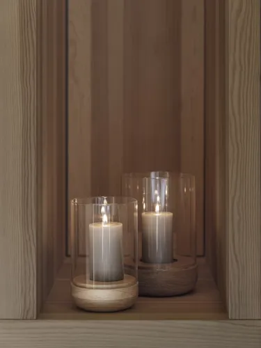 עששית בסיס עץ אלון LANTO Lantern M