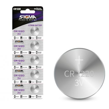 סוללה ליתיום 3V CR1220 תוצרת SIGMA