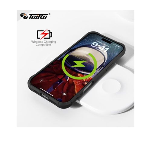 כיסוי מגן אחורי שקוף מגנטי מבית Toiko מסדרת AtomX לסמארטפון Apple iPhone 15 Pro Max אפל