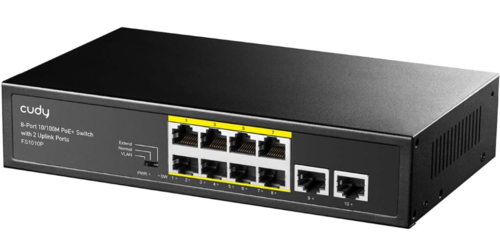HUB CUDY 8 PORT POE 10/100M+2GIGABIT UPLINK PORT FS1010PG-IL 120W