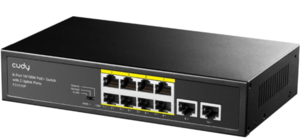 HUB CUDY 8 PORT POE 10/100M+2GIGABIT UPLINK PORT FS1010PG-IL 120W