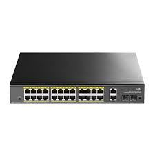 HUB CUDY 16 PORT GIGABIT POE+SWITCH WITH 2 UPLINK GIGABYTE PORT AND 2 GIGABYTE SFP SLOTS 200W GS10GC1018PS2