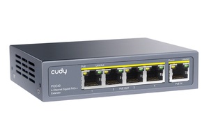 HUB CUDY POE 4-CHANEL 60W GIGABITE POE+EXTENDER POE40