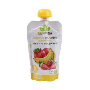 ביו איטליה מחית אורגנית תפוחי עץ, תות שדה ובננה
