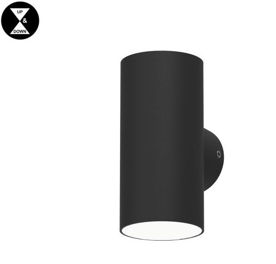 אגם קיר כפול שחור CCT 2*9W