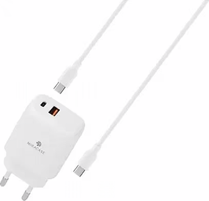 מטען קיר USB + C מירקייס 18W+20W +כבל TYPE C TO TYPE C