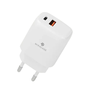 מ.קיר מהיר QC18W+PD20W לבן MIR MIRACASE