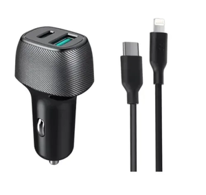 מטען רכב מהיר QC18W+PD25W+כבל IPhone to Type-C מבית Miracase