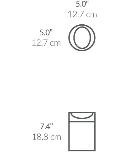 פח שולחני שחור מט 1.5 ל' סימפליומן