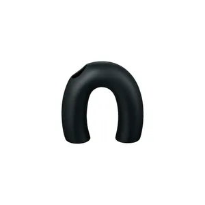 אגרטל חצי עיגול שחור גדול KAGETSU black