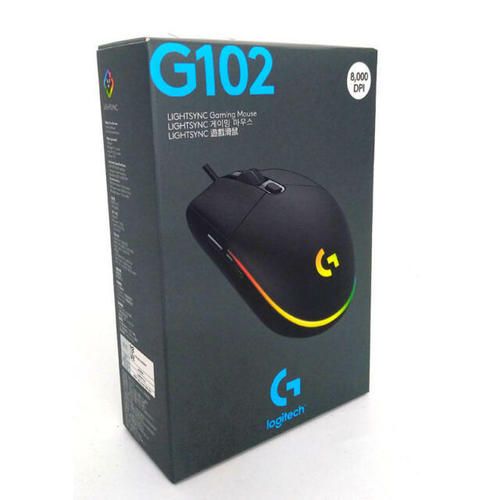 עכבר גיימינג שחור Logitech G102 LIGHTSYNC