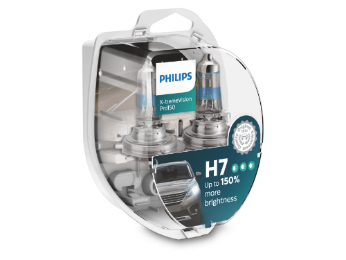‏זוג נורות H7 Philips X-tremeVision Pro150