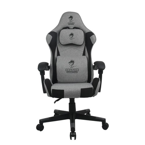 כיסא גיימינג, Dragon Flex Fabric, צבע אפור שחור