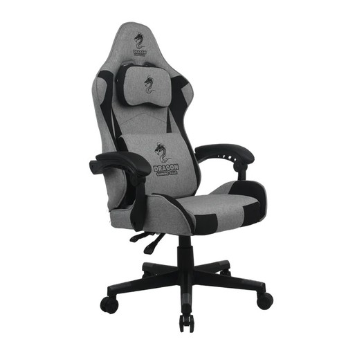 כיסא גיימינג, Dragon Flex Fabric, צבע אפור שחור