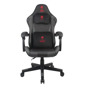 כיסא גיימינג דמוי עור, Dragon Flex PU, צבע אפור שחור