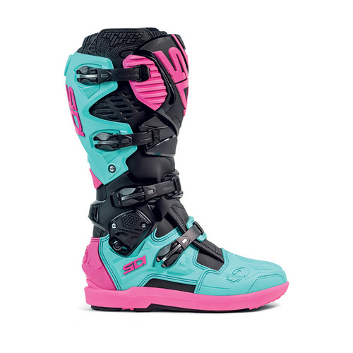 מגף רכיבה סידי שחור / ורוד / ירוק - SIDI CROSSFIRE 3 SRS LIMITED EDITION