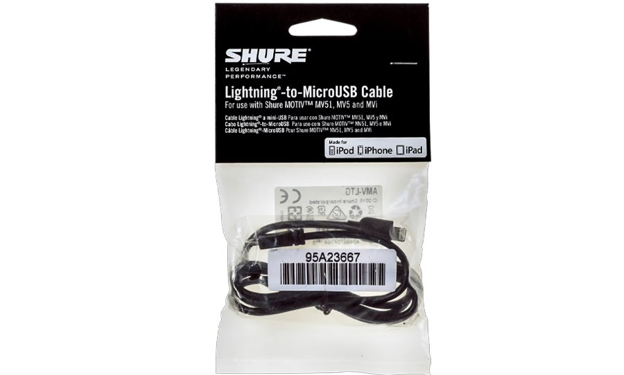 כבל Lightning - Micro USB - Shure AMV-LTG