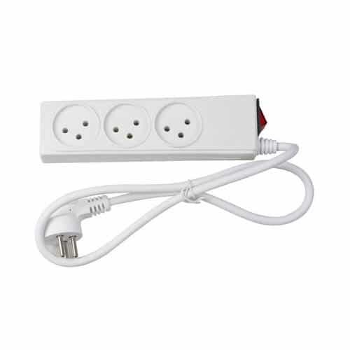 רב שקע 3 שקעים ומפסק כולל כבל- 1 מטר