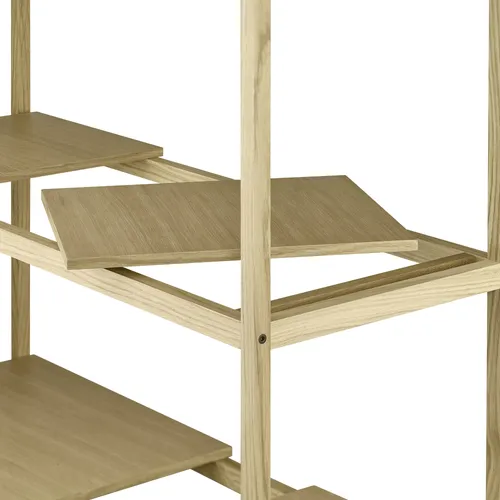 סטנד מדפים עץ אלון - Wooden Shelf - SUKOYA