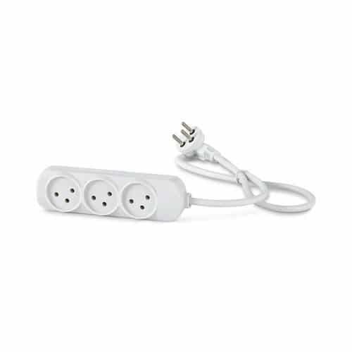 רב שקע 3 שקעים כולל כבל 1 מטר