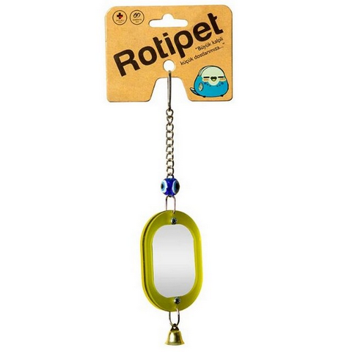 רוטיפט Rotipet צעצוע לתוכי מראה דו צדדית עם פעמון