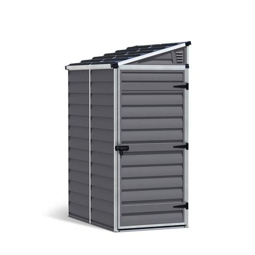 מחסן גינה SKYLIGHT אפור גג חד שיפועי 1.2x1.8