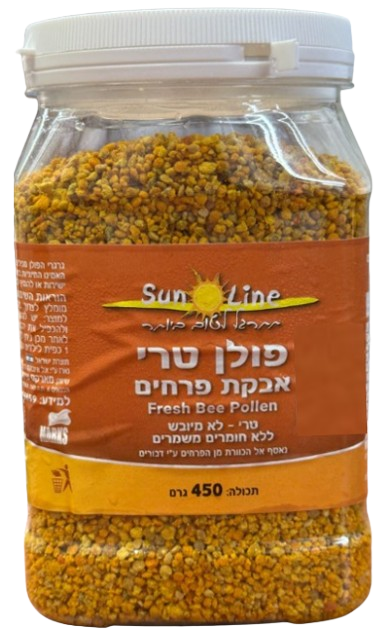 פולן טרי | אבקת פרחים | לא מיובש | ללא חומרים משמרים | תכולה 450 גרם |