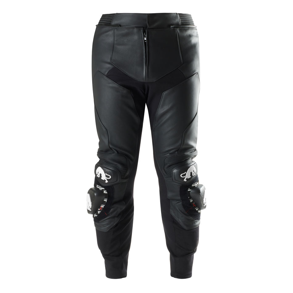 מכנס רכיבה מעור פוריגן שחור / לבן - FURYGAN DRACK LEATHER PATNS