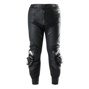 מכנס רכיבה מעור פוריגן שחור / לבן - FURYGAN DRACK LEATHER PATNS