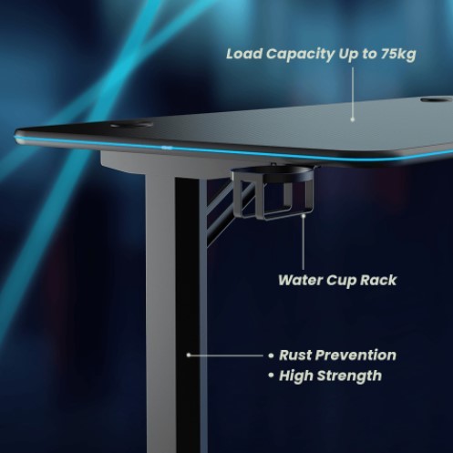 שולחן גיימינג עם תאורת Lumi GMD08-2 RGB