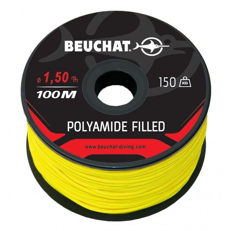 מיתר 100 מטר Roll nylon KEVLAR 1,5mm Yellow line