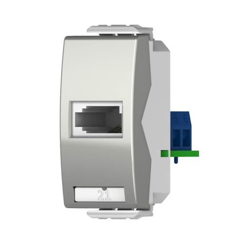 שקע טלפון ישראלי 1 מודול טיטניום ניסקו סוויץ’