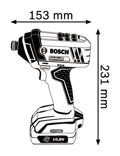 מברגת אימפקט קומפקטית BOSCH GDR 10.8V-LI