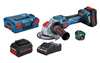 משחזת זווית "5 נטענת GWX 18V-15SC כולל 2 סוללות 8AH מבית BOSCH