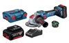משחזת זווית "5 נטענת GWX 18V-15SC כולל 2 סוללות 5AH מבית BOSCH