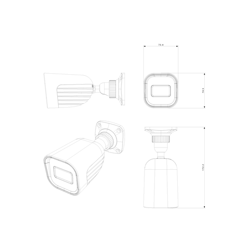 מצלמת צינור IP I2-340IPS-28 4MP