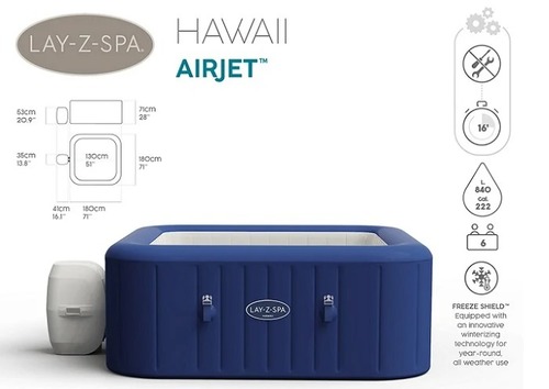 ג'קוזי מתנפח‏ BestWay Hawaii דגם 60021 