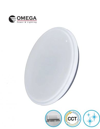 גוף תאורה פלפון Ø490 60W SOLE כיסוי מנצנץ, כפתור CCT