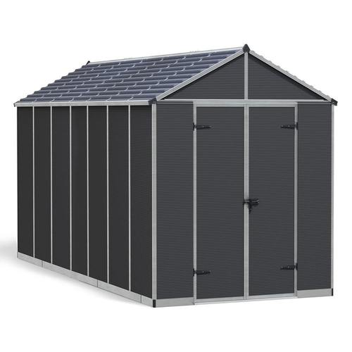 מחסן גינה RUBICON 2.4x5.3 אפור כהה