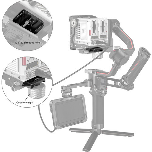 SmallRig 3158B Quick Release Plate for DJI RS 2 / RSC 2 / Ronin-S / RS 3 / RS 3 Pro Gimbal 