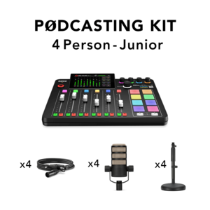 קיט מוצרים לפודקאסט 4 דוברים RODE Podcasting Kit Junior