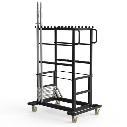 עגלה מקצועית לחצובות תאורה UltraBlitz  trolly cart (20 C-stands) DK-008
